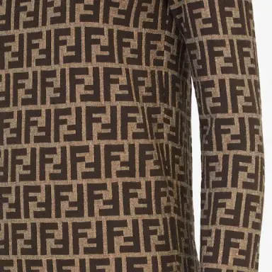 Fendi Long, crew-neck dress with a fitted silhouette and long | Thumbnail 3 Fendi Long, crew-neck dress with a fitted silhouette and long | Thumbnail 3