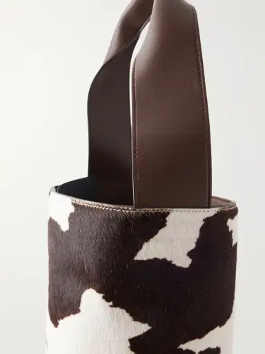 Marni Pod Leather-trimmed Cow-print Calf-hair Tote | Thumbnail 5 Marni Pod Leather-trimmed Cow-print Calf-hair Tote | Thumbnail 5