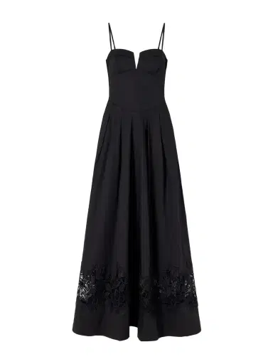 Rebecca Vallance Claribelle Lace-trimmed Cotton-blend Poplin Gown | Thumbnail 1 Rebecca Vallance Claribelle Lace-trimmed Cotton-blend Poplin Gown | Thumbnail 1