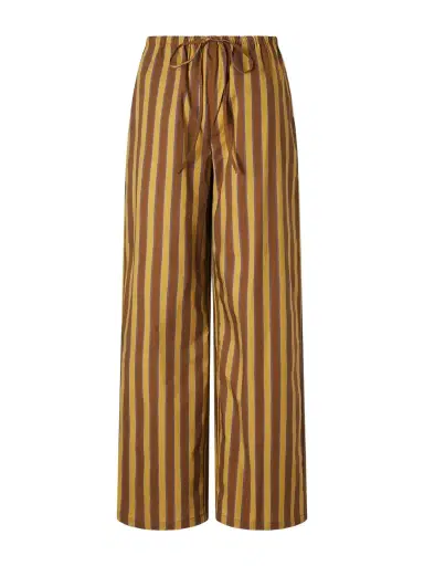 Staud Mateo Striped Stretch Cotton-gabardine Mid-rise Wide-leg Pants | Thumbnail 1 Staud Mateo Striped Stretch Cotton-gabardine Mid-rise Wide-leg Pants | Thumbnail 1