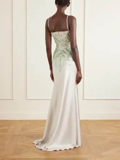 Costarellos Jennan Sequin-embroidered Satin Gown | Thumbnail 3 Costarellos Jennan Sequin-embroidered Satin Gown | Thumbnail 3
