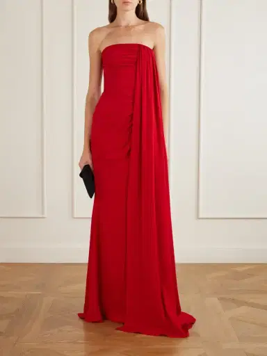 Elie Saab Draped Silk-georgette Gown | Thumbnail 2 Elie Saab Draped Silk-georgette Gown | Thumbnail 2