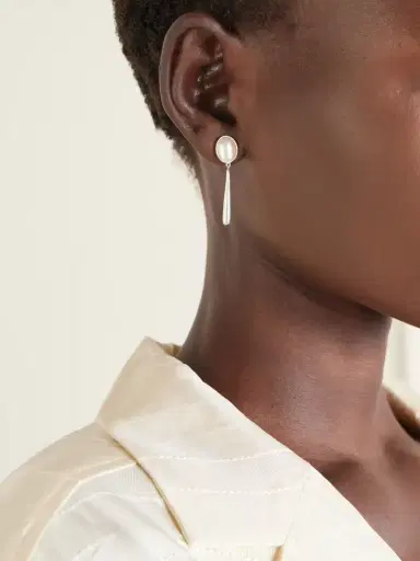Loren Stewart Costeau Sterling Silver Pearl Earrings | Thumbnail 2 Loren Stewart Costeau Sterling Silver Pearl Earrings | Thumbnail 2