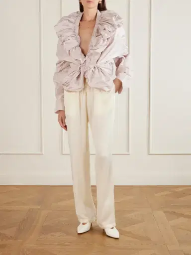 Sharon Wauchob Sata Gathered Silk Duchesse-satin Blouse | Thumbnail 2 Sharon Wauchob Sata Gathered Silk Duchesse-satin Blouse | Thumbnail 2