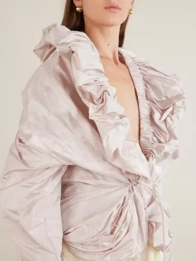 Sharon Wauchob Sata Gathered Silk Duchesse-satin Blouse | Thumbnail 4 Sharon Wauchob Sata Gathered Silk Duchesse-satin Blouse | Thumbnail 4