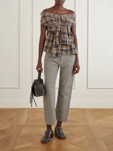 R13 Checked Cotton-flannel Blouse | Thumbnail 2 R13 Checked Cotton-flannel Blouse | Thumbnail 2