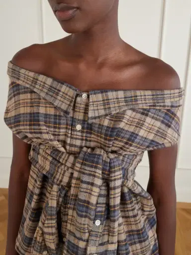 R13 Checked Cotton-flannel Blouse | Thumbnail 4 R13 Checked Cotton-flannel Blouse | Thumbnail 4