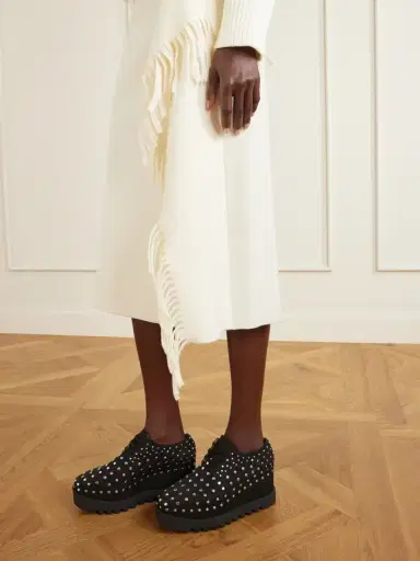 Stella McCartney Elyse Studded Textured Vegan Material Platform Brogues | Thumbnail 2 Stella McCartney Elyse Studded Textured Vegan Material Platform Brogues | Thumbnail 2