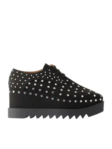 Stella McCartney Elyse Studded Textured Vegan Material Platform Brogues | Thumbnail 1 Stella McCartney Elyse Studded Textured Vegan Material Platform Brogues | Thumbnail 1