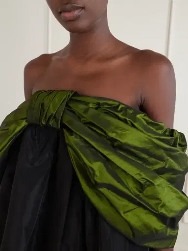 Simone Rocha Bow-detailed Gathered Taffeta Blouse | Thumbnail 4 Simone Rocha Bow-detailed Gathered Taffeta Blouse | Thumbnail 4