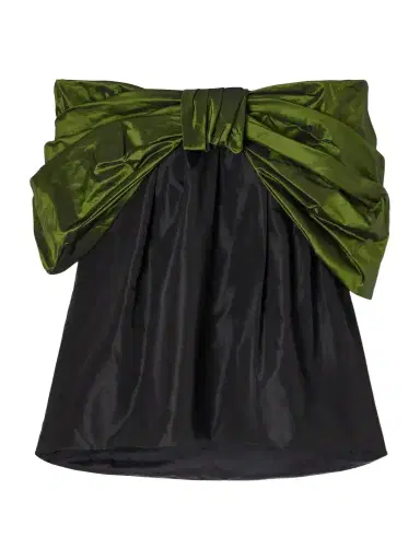 Simone Rocha Bow-detailed Gathered Taffeta Blouse | Thumbnail 1 Simone Rocha Bow-detailed Gathered Taffeta Blouse | Thumbnail 1