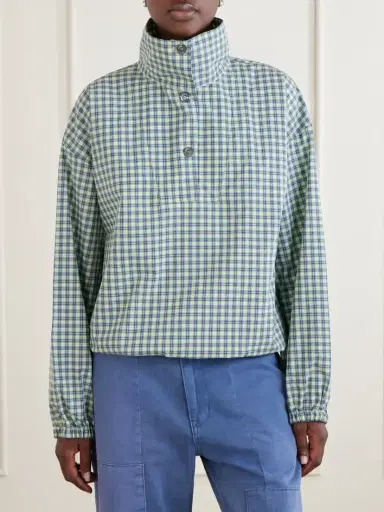 Marni Gathered Checked Cotton Blouse | Thumbnail 3 Marni Gathered Checked Cotton Blouse | Thumbnail 3