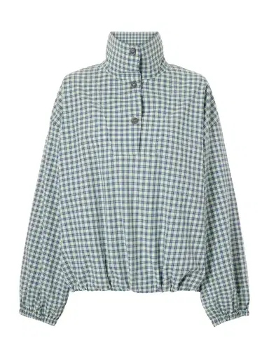 Marni Gathered Checked Cotton Blouse | Thumbnail 1 Marni Gathered Checked Cotton Blouse | Thumbnail 1