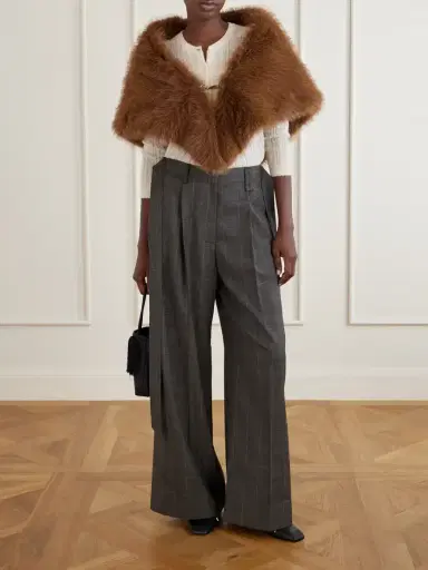 Simone Rocha Checked Wool-blend Wide-leg Pants | Thumbnail 2 Simone Rocha Checked Wool-blend Wide-leg Pants | Thumbnail 2