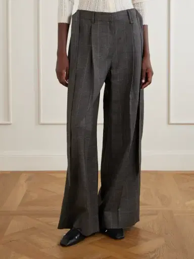 Simone Rocha Checked Wool-blend Wide-leg Pants | Thumbnail 3 Simone Rocha Checked Wool-blend Wide-leg Pants | Thumbnail 3