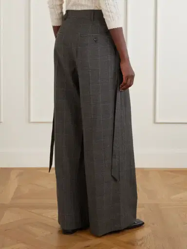 Simone Rocha Checked Wool-blend Wide-leg Pants | Thumbnail 4 Simone Rocha Checked Wool-blend Wide-leg Pants | Thumbnail 4