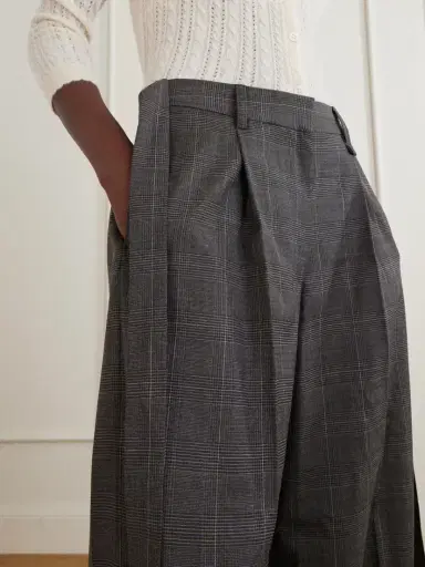 Simone Rocha Checked Wool-blend Wide-leg Pants | Thumbnail 5 Simone Rocha Checked Wool-blend Wide-leg Pants | Thumbnail 5