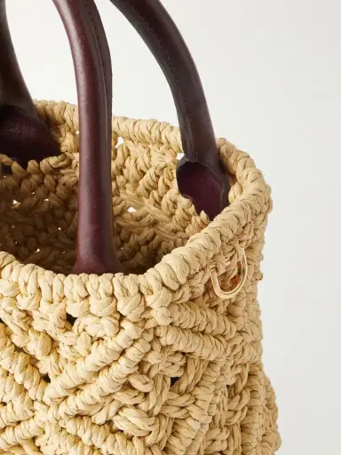AMANU The Zanzibar Leather-trimmed Raffia-effect Woven Mini Bag | Thumbnail 5 AMANU The Zanzibar Leather-trimmed Raffia-effect Woven Mini Bag | Thumbnail 5