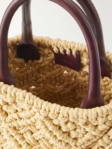 AMANU The Zanzibar Leather-trimmed Raffia-effect Woven Mini Bag | Thumbnail 6 AMANU The Zanzibar Leather-trimmed Raffia-effect Woven Mini Bag | Thumbnail 6