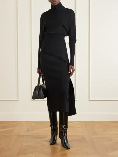 Lanvin Embellished Wool And Cashmere-blend Turtleneck Midi Dress | Thumbnail 2 Lanvin Embellished Wool And Cashmere-blend Turtleneck Midi Dress | Thumbnail 2
