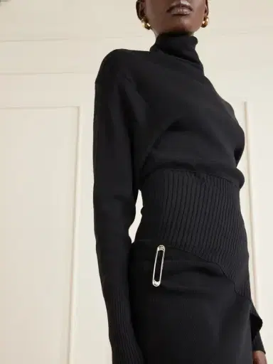 Lanvin Embellished Wool And Cashmere-blend Turtleneck Midi Dress | Thumbnail 4 Lanvin Embellished Wool And Cashmere-blend Turtleneck Midi Dress | Thumbnail 4
