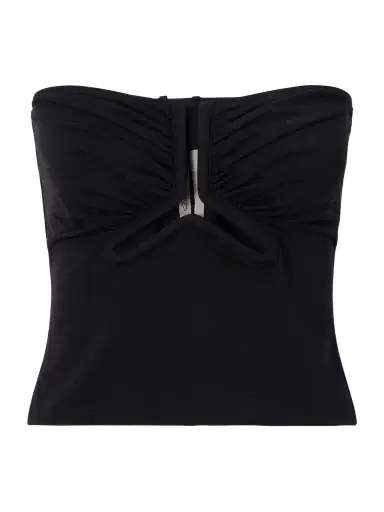 Rick Owens Alannah Strapless Cut-out Stretch-jersey Top | Thumbnail 1 Rick Owens Alannah Strapless Cut-out Stretch-jersey Top | Thumbnail 1