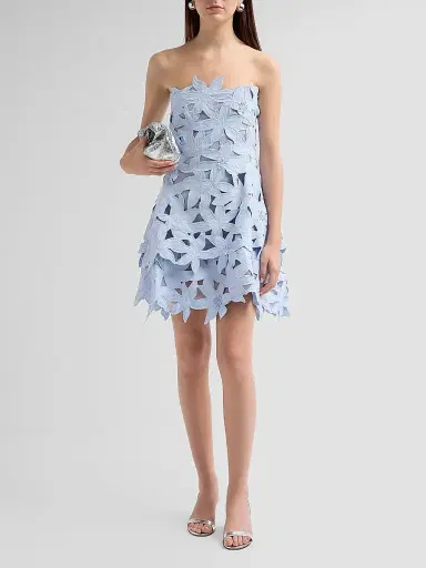 SIMKHAI Women's Miri Bustier Mini Dress - Periwinkle Sky | Thumbnail 2 SIMKHAI Women's Miri Bustier Mini Dress - Periwinkle Sky | Thumbnail 2