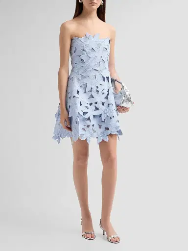SIMKHAI Women's Miri Bustier Mini Dress - Periwinkle Sky | Thumbnail 4 SIMKHAI Women's Miri Bustier Mini Dress - Periwinkle Sky | Thumbnail 4