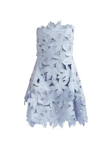 SIMKHAI Women's Miri Bustier Mini Dress - Periwinkle Sky | Thumbnail 1 SIMKHAI Women's Miri Bustier Mini Dress - Periwinkle Sky | Thumbnail 1