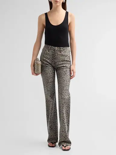 R13 Women's Jane Cheetah Print Slim Jeans - Classic Cheetah Brown | Thumbnail 2 R13 Women's Jane Cheetah Print Slim Jeans - Classic Cheetah Brown | Thumbnail 2