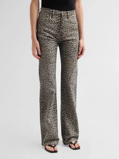 R13 Women's Jane Cheetah Print Slim Jeans - Classic Cheetah Brown | Thumbnail 4 R13 Women's Jane Cheetah Print Slim Jeans - Classic Cheetah Brown | Thumbnail 4