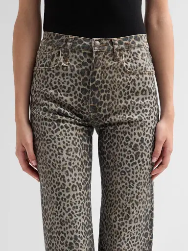 R13 Women's Jane Cheetah Print Slim Jeans - Classic Cheetah Brown | Thumbnail 5 R13 Women's Jane Cheetah Print Slim Jeans - Classic Cheetah Brown | Thumbnail 5