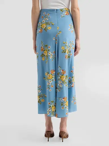 Veronica Beard Women's Limani Silk-Blend Midi Skirt - Blue River Multi | Thumbnail 3 Veronica Beard Women's Limani Silk-Blend Midi Skirt - Blue River Multi | Thumbnail 3