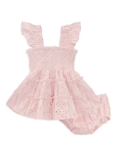Hill House Home Baby Girl's, Little Girl's & Girl's The Tiny Ellie Nap Dress - Pink Broderie Voile | Thumbnail 1 Hill House Home Baby Girl's, Little Girl's & Girl's The Tiny Ellie Nap Dress - Pink Broderie Voile | Thumbnail 1