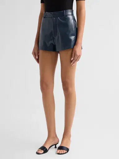 Generation Love Women's Jax Vegan Leather Shorts - Peacock | Thumbnail 4 Generation Love Women's Jax Vegan Leather Shorts - Peacock | Thumbnail 4