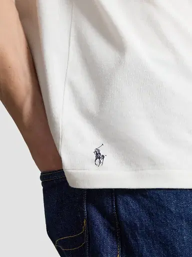 Polo Ralph Lauren Men's Classic-Fit Logo Jersey T-Shirt - White | Thumbnail 5 Polo Ralph Lauren Men's Classic-Fit Logo Jersey T-Shirt - White | Thumbnail 5