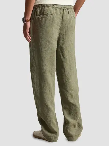 Polo Ralph Lauren Men's Lateef Relaxed-Fit Linen Pants - Sage Green | Thumbnail 2 Polo Ralph Lauren Men's Lateef Relaxed-Fit Linen Pants - Sage Green | Thumbnail 2