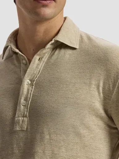 Ralph Lauren Purple Label Men's Linen-Jersey Short-Sleeve Polo Shirt - Champagne - Size XXL | Thumbnail 5 Ralph Lauren Purple Label Men's Linen-Jersey Short-Sleeve Polo Shirt - Champagne - Size XXL | Thumbnail 5