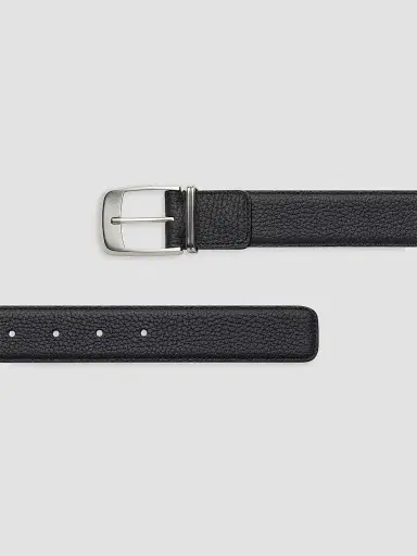 Zegna Men's Leather Belt - Black | Thumbnail 2 Zegna Men's Leather Belt - Black | Thumbnail 2