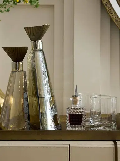 Arteriors Mariah 2-Piece Decanter Set - Gold | Thumbnail 3 Arteriors Mariah 2-Piece Decanter Set - Gold | Thumbnail 3