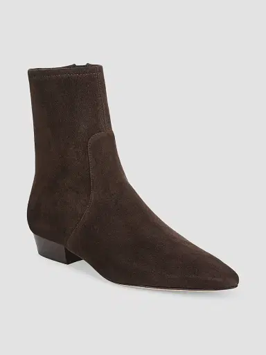 Veronica Beard Women's Glinda 25MM Suede Ankle Boots - Espresso | Thumbnail 2 Veronica Beard Women's Glinda 25MM Suede Ankle Boots - Espresso | Thumbnail 2