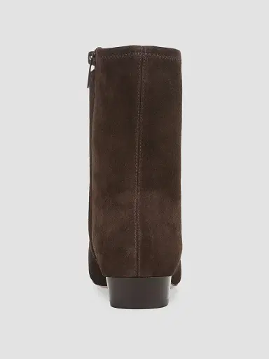 Veronica Beard Women's Glinda 25MM Suede Ankle Boots - Espresso | Thumbnail 3 Veronica Beard Women's Glinda 25MM Suede Ankle Boots - Espresso | Thumbnail 3