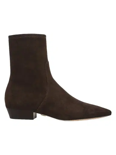 Veronica Beard Women's Glinda 25MM Suede Ankle Boots - Espresso | Thumbnail 1 Veronica Beard Women's Glinda 25MM Suede Ankle Boots - Espresso | Thumbnail 1