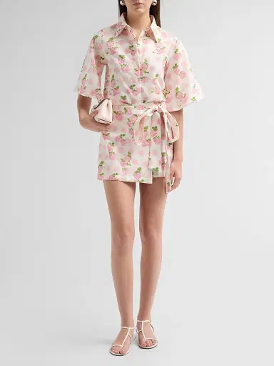 Verandah Women's Bejewelled Wrap Mini Skirt - Blush Berries | Thumbnail 2 Verandah Women's Bejewelled Wrap Mini Skirt - Blush Berries | Thumbnail 2