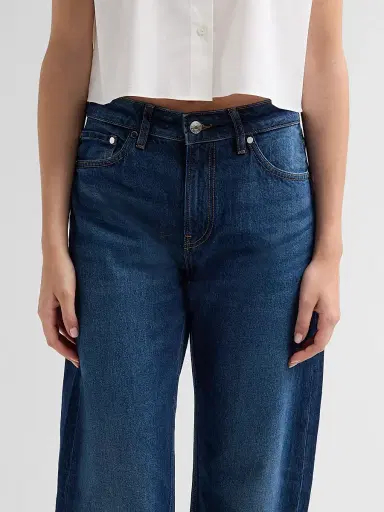 EB Denim Women's A Love Letter To Los Angeles Alida Loose Bowed Jeans - Tribeca | Thumbnail 5 EB Denim Women's A Love Letter To Los Angeles Alida Loose Bowed Jeans - Tribeca | Thumbnail 5