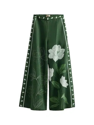 VERANDAH Women's Bejewelled Magnolia Flared Pants | Thumbnail 1 VERANDAH Women's Bejewelled Magnolia Flared Pants | Thumbnail 1