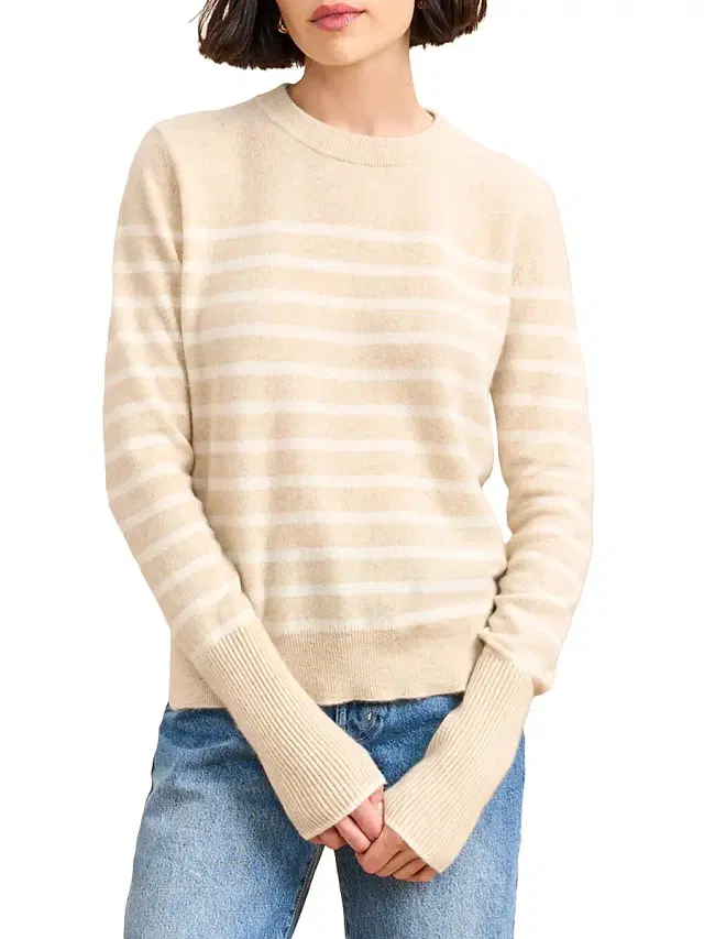 Women's Lean Lines Sweater - Tan Cream - Size XL Women's Lean Lines Sweater - Tan Cream - Size XL