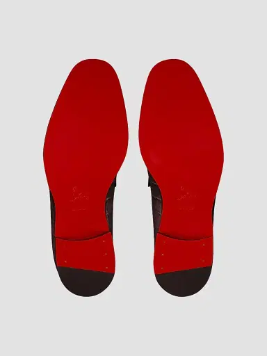 Christian Louboutin Men's Chambelimoc Patinated Leather Loafers - Phantom Grey - Size 13 | Thumbnail 5 Christian Louboutin Men's Chambelimoc Patinated Leather Loafers - Phantom Grey - Size 13 | Thumbnail 5