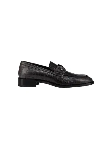 Christian Louboutin Men's Chambelimoc Patinated Leather Loafers - Phantom Grey - Size 13 | Thumbnail 1 Christian Louboutin Men's Chambelimoc Patinated Leather Loafers - Phantom Grey - Size 13 | Thumbnail 1