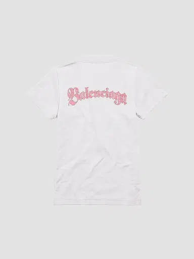Balenciaga Women's Spiral Crest Fitted T-Shirt - Dirty White | Thumbnail 3 Balenciaga Women's Spiral Crest Fitted T-Shirt - Dirty White | Thumbnail 3